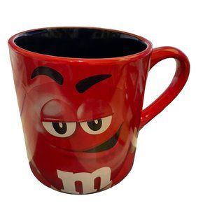Vintage M&M's Collectible Rare 2016 Coffee‎ Cup Mug 15oz Red Black Ceramic